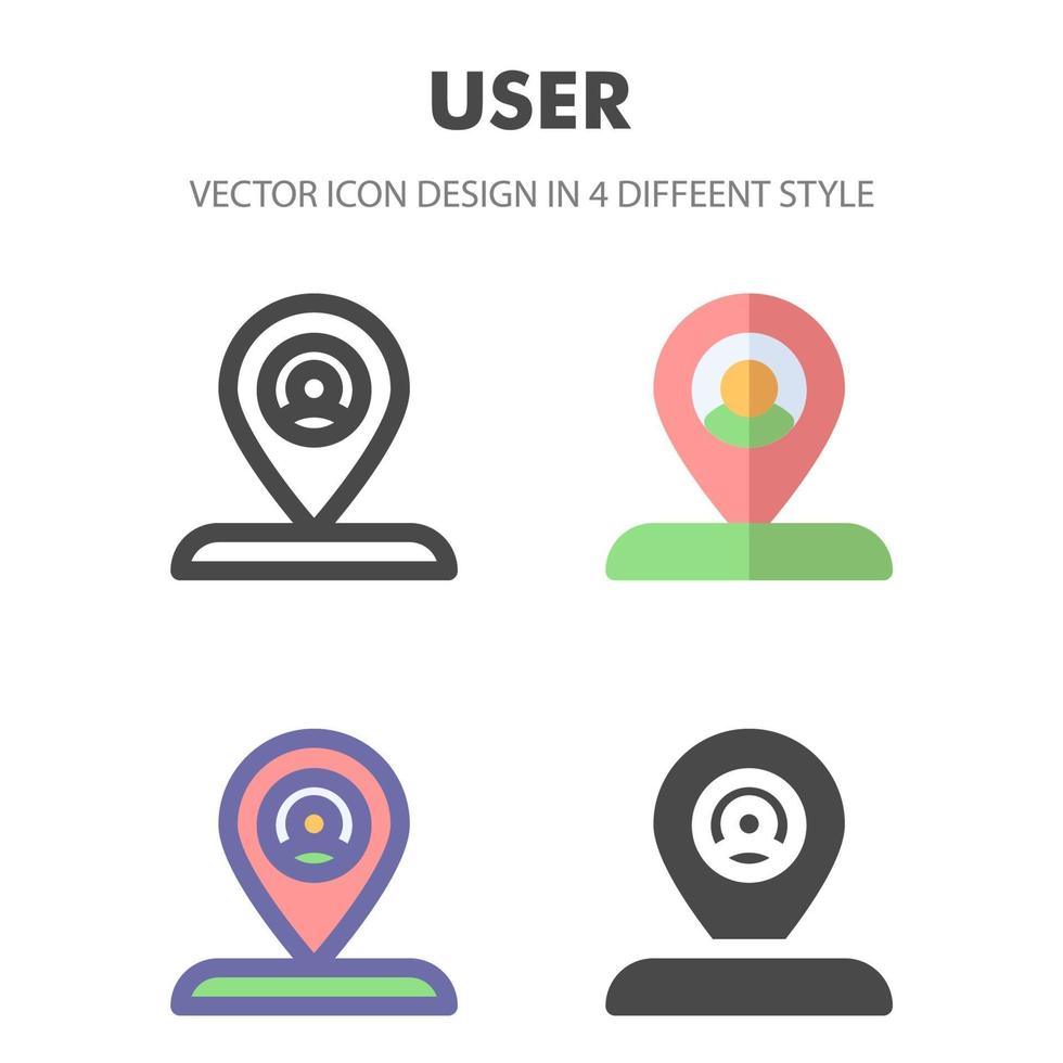 icono de usuario. para el diseño de su sitio web, logotipo, aplicación, interfaz de usuario. Ilustración de gráficos vectoriales y trazo editable. eps 10. vector