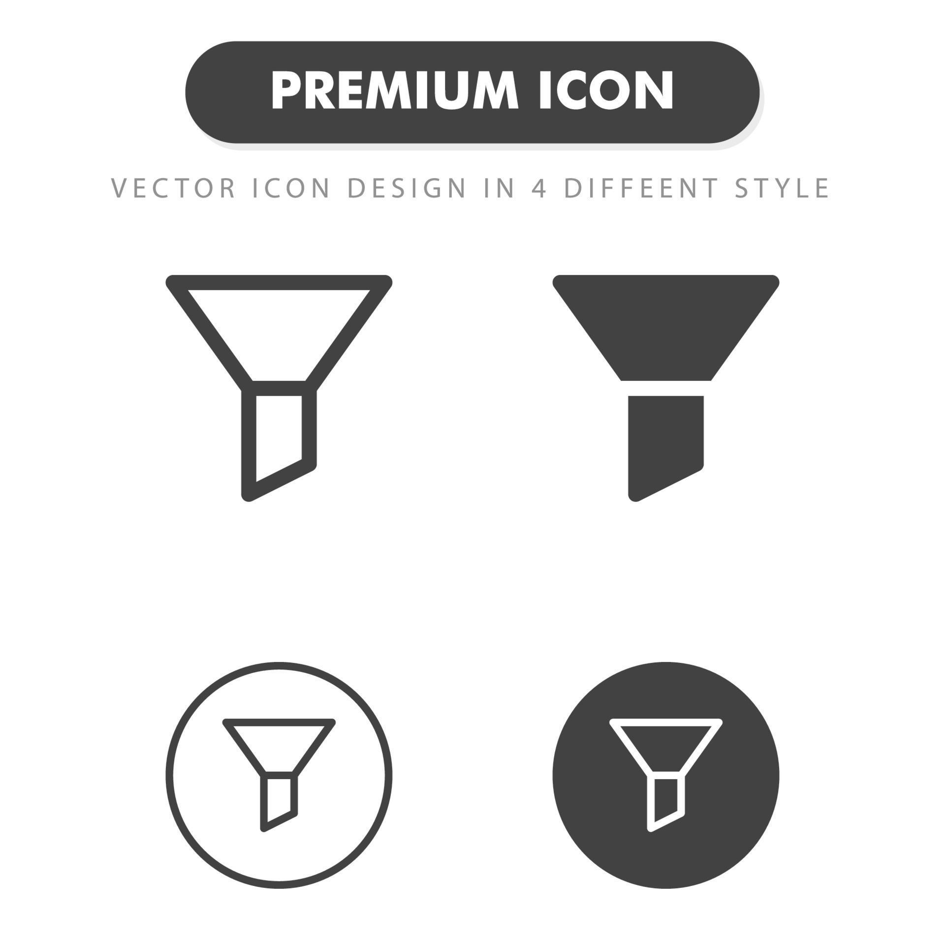 filter icon isolated on white background. for your site design