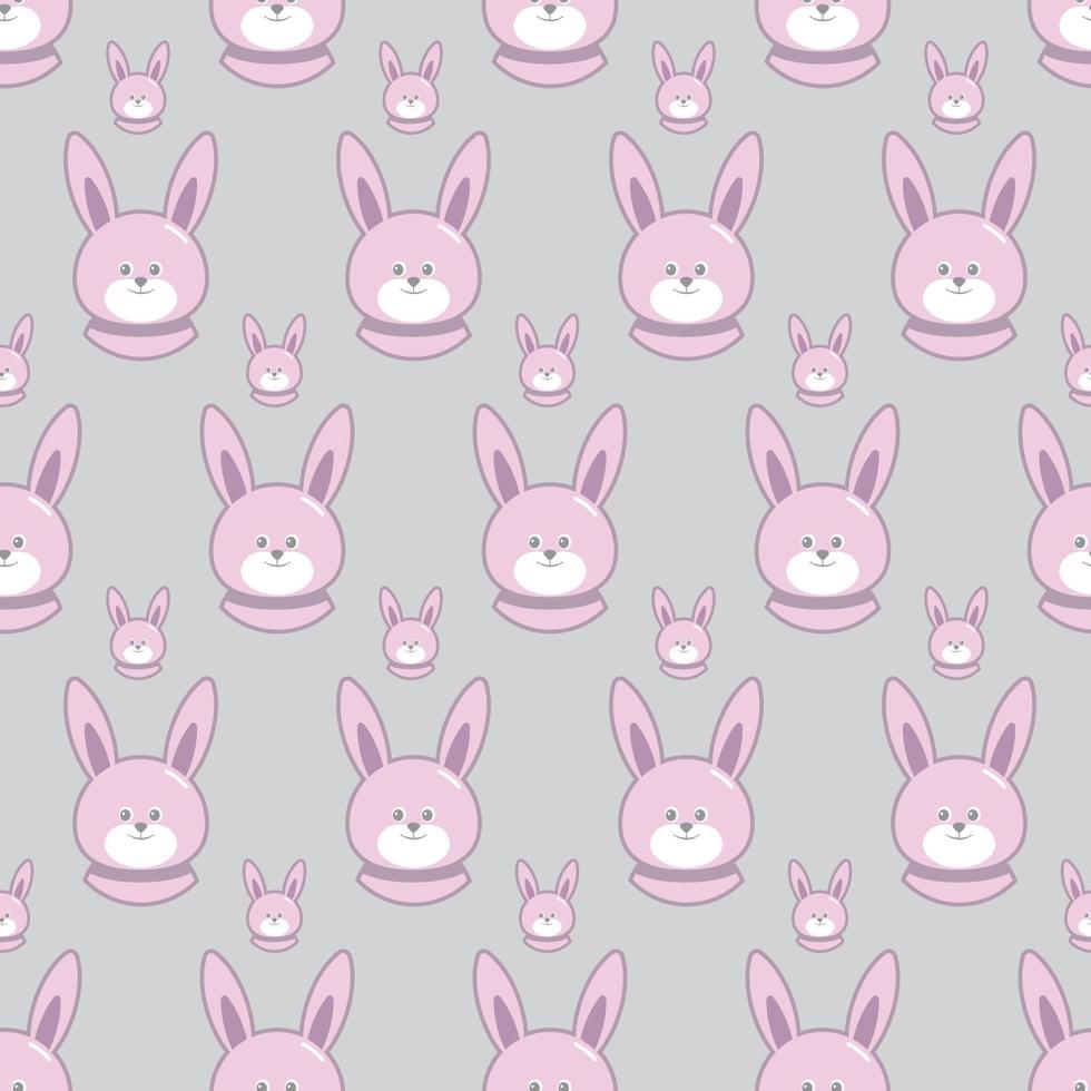 Seamless pattern with cute cartoon bunny. Baby pattern. vector