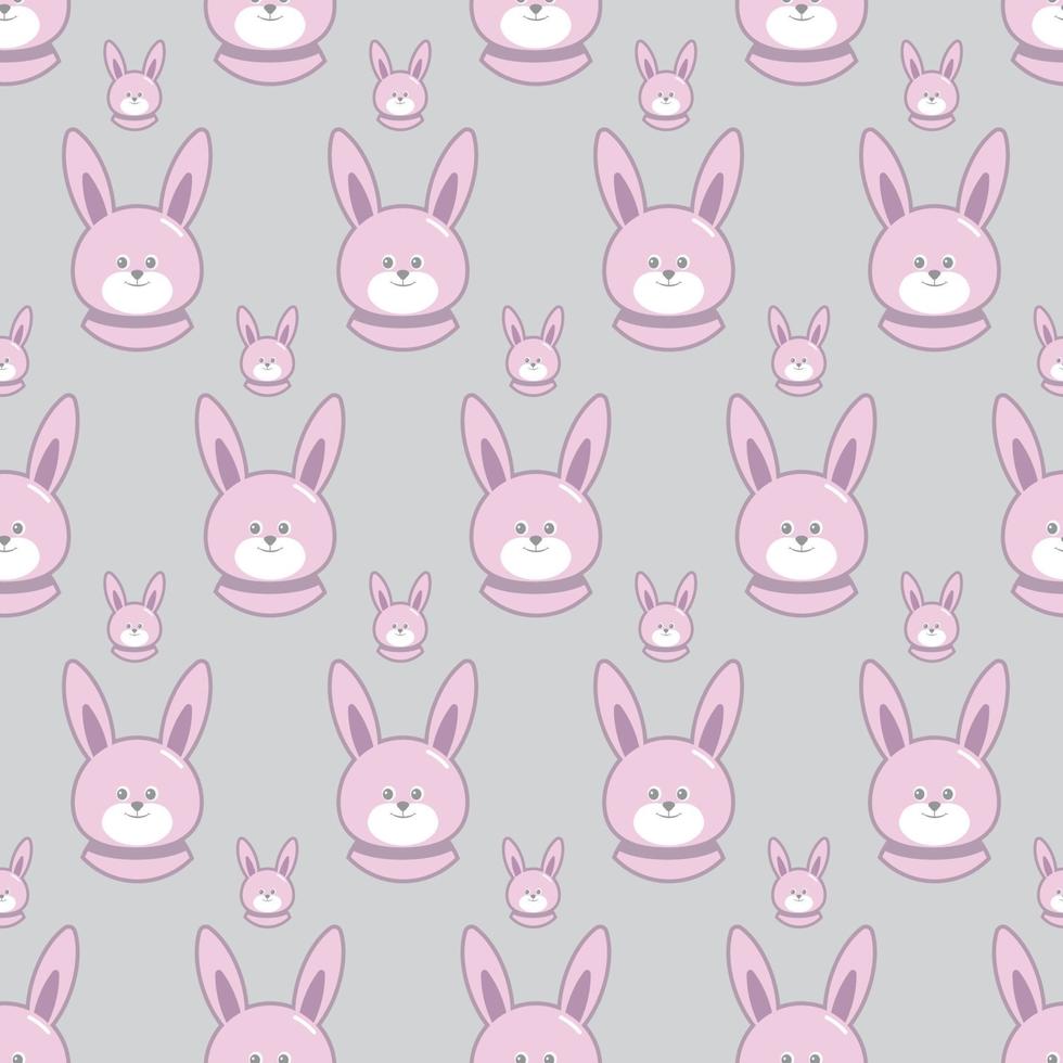 Seamless pattern with cute cartoon bunny. Baby pattern. vector