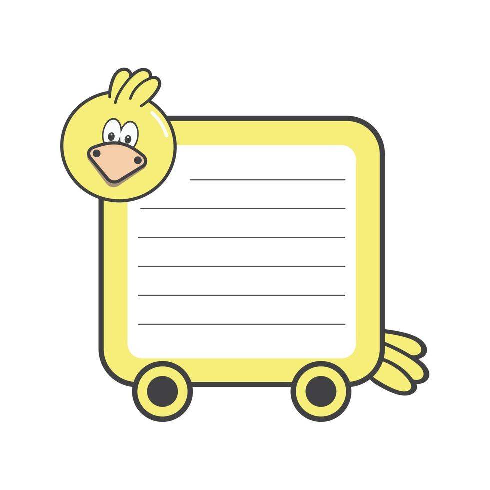 Illustration of Kid book frame with bird vector