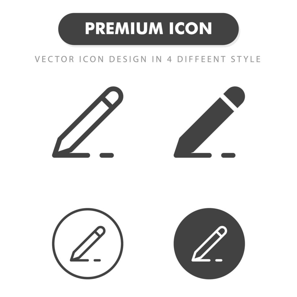 pencil icon isolated on white background. for your web site design, logo, app, UI. Vector graphics illustration and editable stroke. EPS 10.