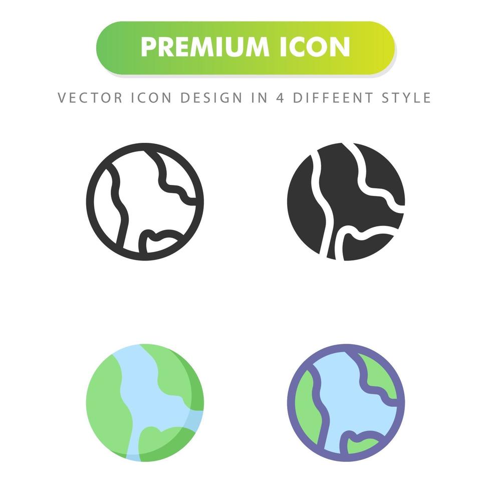 earth icon isolated on white background. for your web site design, logo, app, UI. Vector graphics illustration and editable stroke. EPS 10.