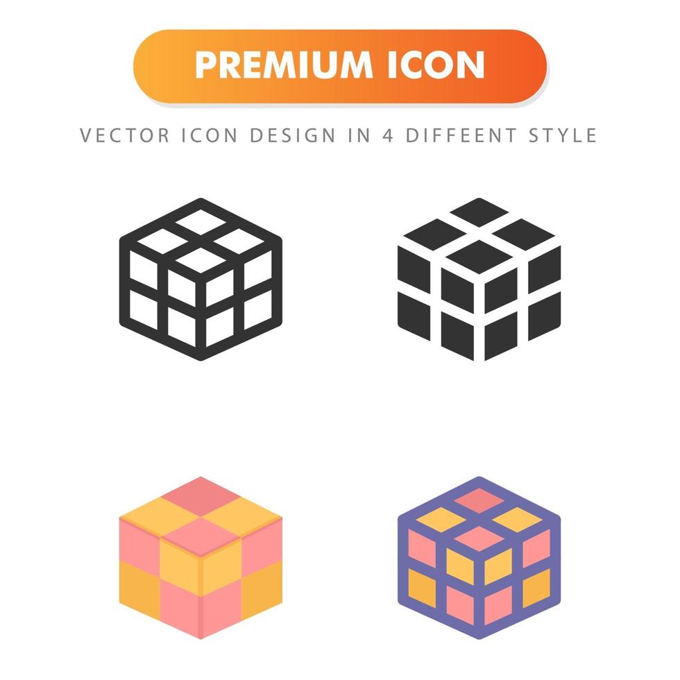 Magic cube icon isolated on white background. for your web site design, logo, app, UI. Vector graphics illustration and editable stroke. EPS 10.