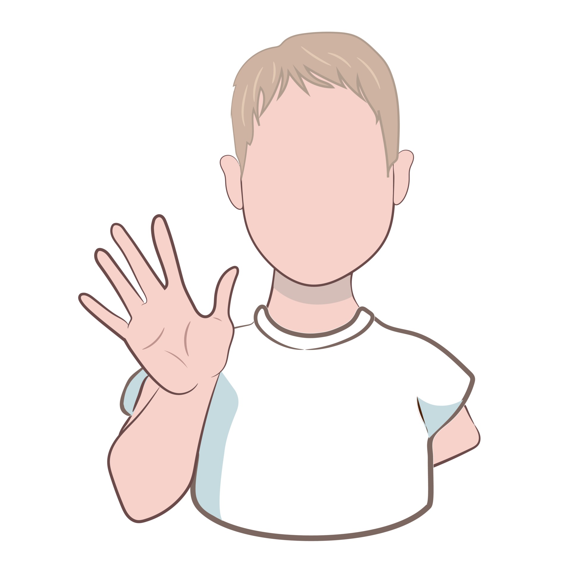 Young man waving hand greeting or saying goodbye isolated on white  background. Cartoon male character with welcoming gesture in vector  illustration. 2143840 Vector Art at Vecteezy