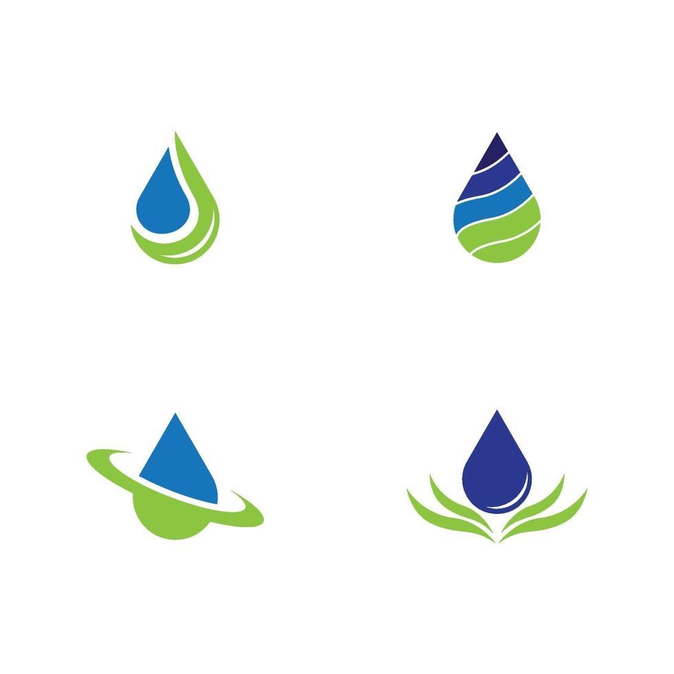 Drop logo icon set vector