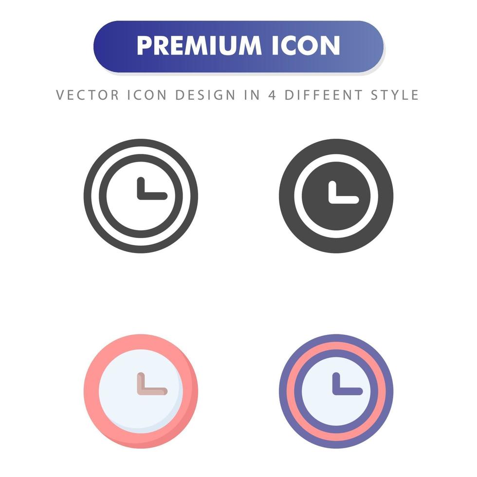 icono de reloj aislado sobre fondo blanco. para el diseño de su sitio web, logotipo, aplicación, interfaz de usuario. Ilustración de gráficos vectoriales y trazo editable. eps 10. vector