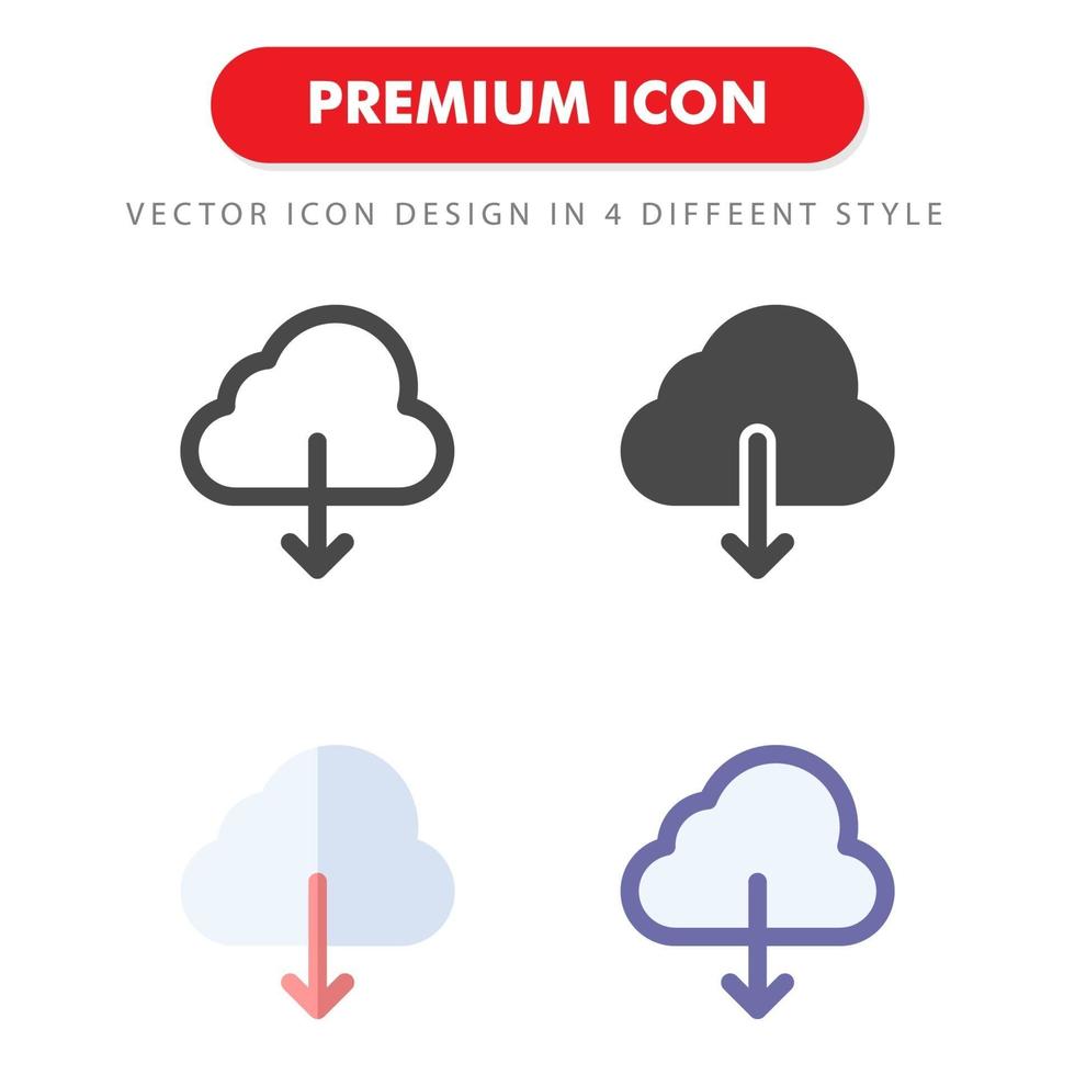 download icon pack isolated on white background. for your web site design, logo, app, UI. Vector graphics illustration and editable stroke. EPS 10.