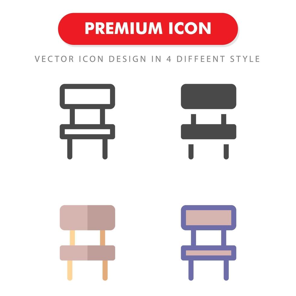 chair icon pack isolated on white background. for your web site design, logo, app, UI. Vector graphics illustration and editable stroke. EPS 10.