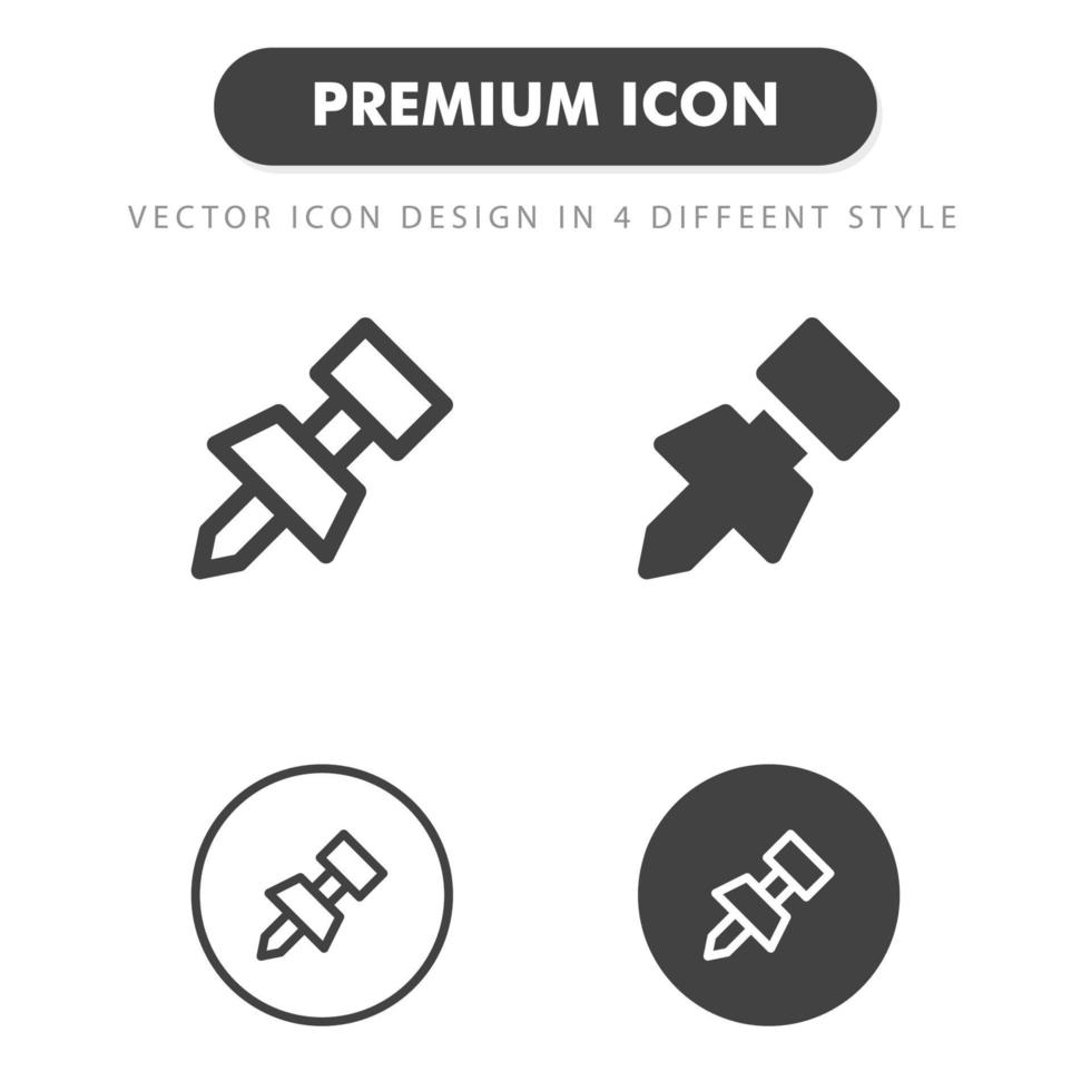 push pin icon isolated on white background. for your web site design, logo, app, UI. Vector graphics illustration and editable stroke. EPS 10.