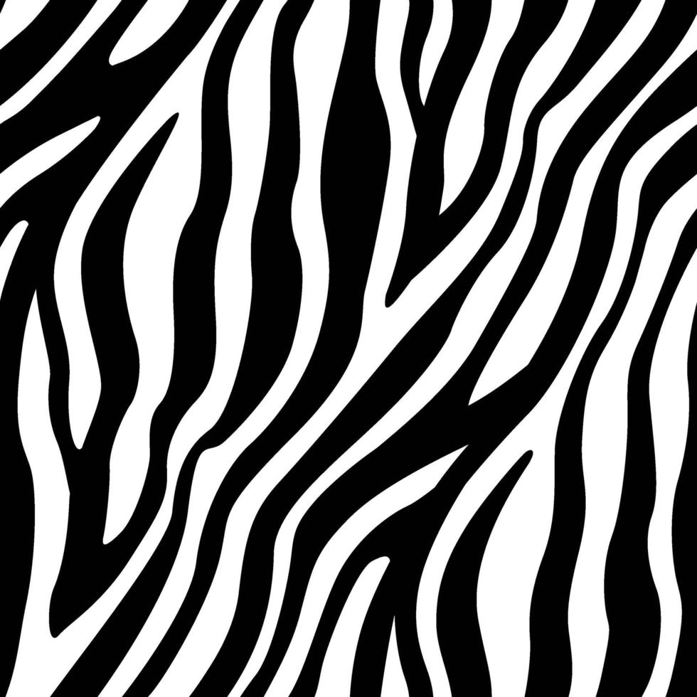 Zebra Stripes Seamless Pattern Background Animal Skin Lines Print vector