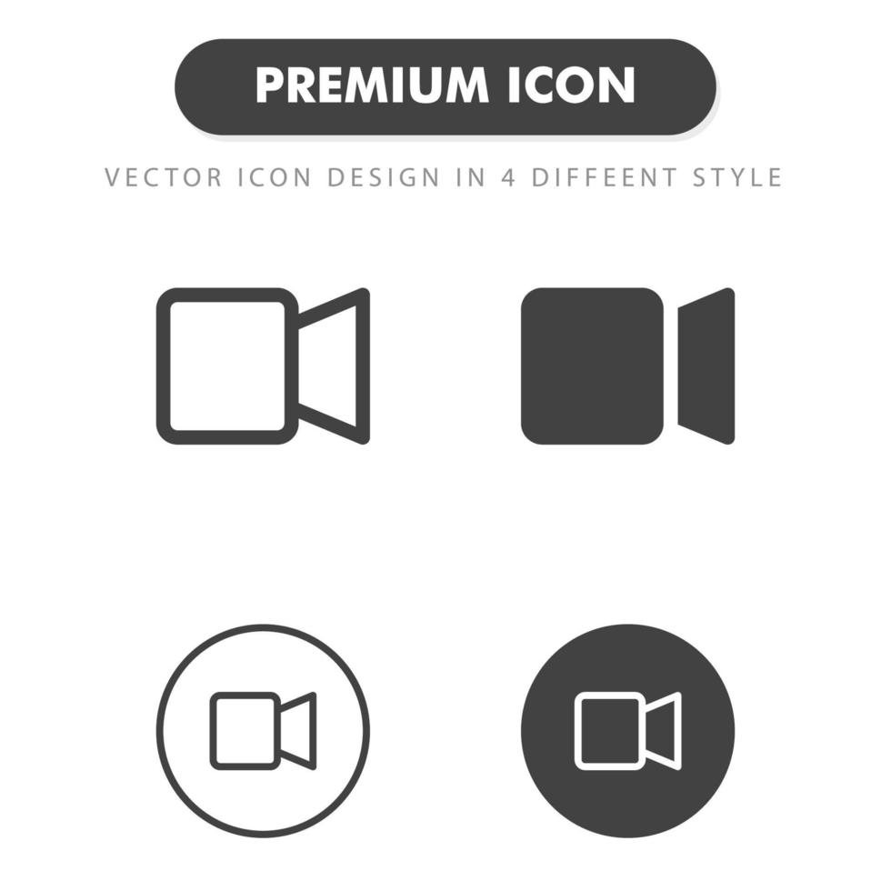 video camera icon isolated on white background. for your web site design, logo, app, UI. Vector graphics illustration and editable stroke. EPS 10.