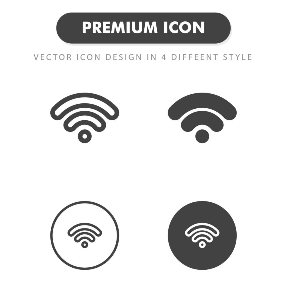 icono de wifi aislado sobre fondo blanco. para el diseño de su sitio web, logotipo, aplicación, interfaz de usuario. Ilustración de gráficos vectoriales y trazo editable. eps 10. vector