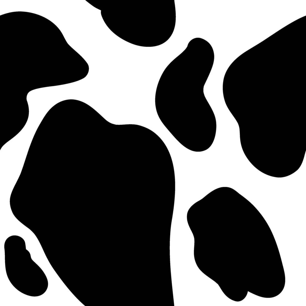 Cow Spots Seamless Pattern Background Animal Skin Texture Illustration vector