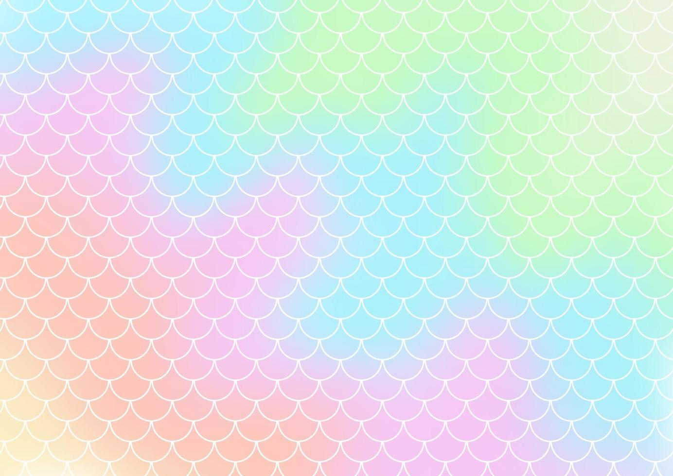 hologram style gradient background with mermaid scales pattern vector