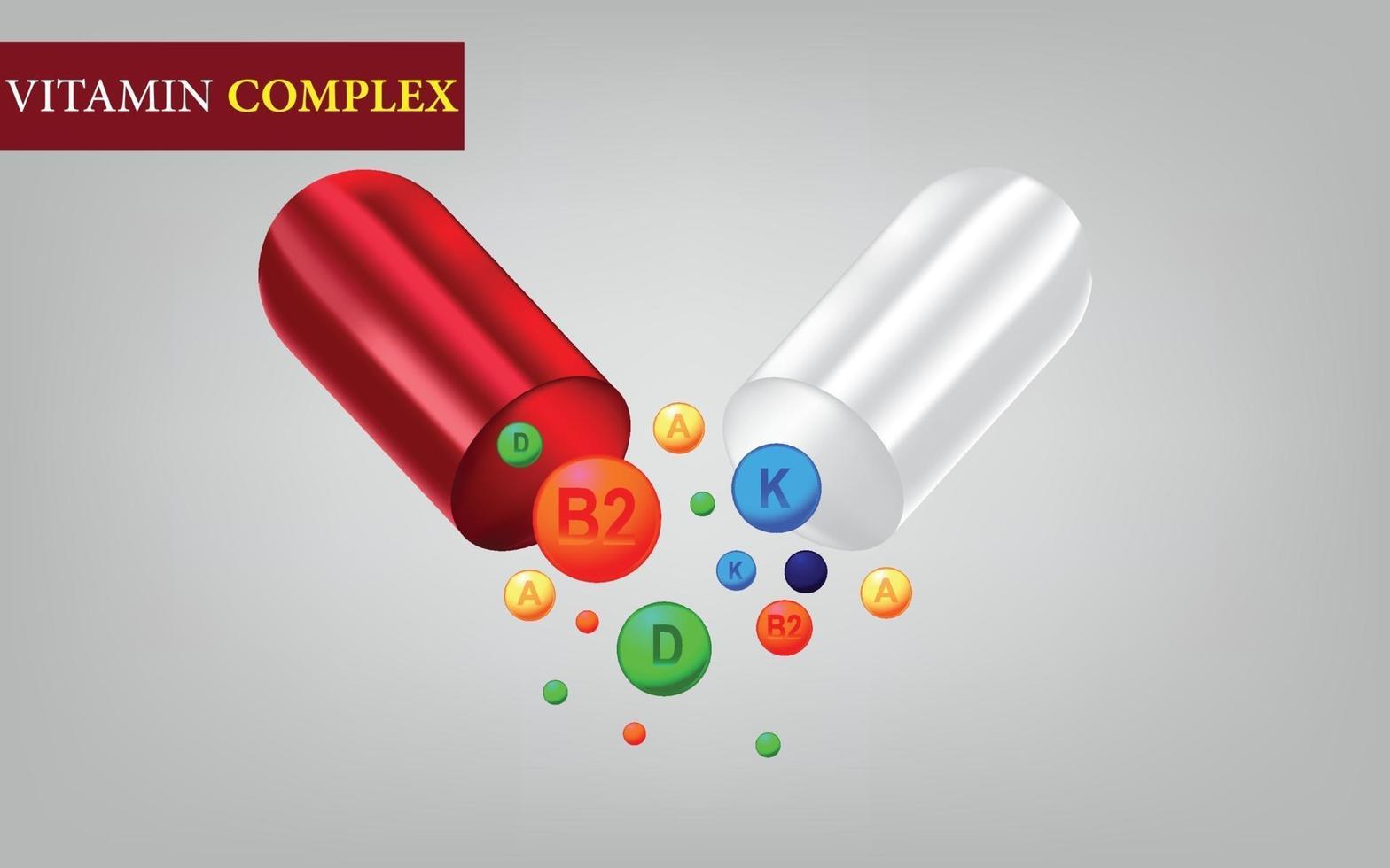 Capsule Supplements Vector