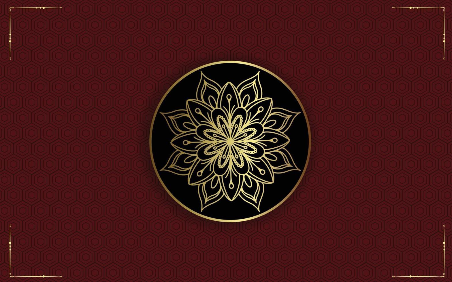 Fondo de mandala ornamental de lujo con estilo de patrón oriental islámico árabe vector premium