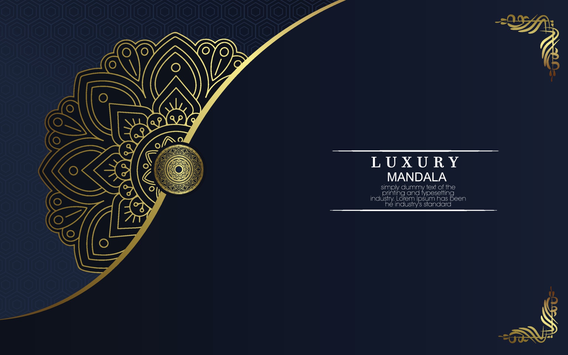 Premium Vector  Luxury ornamental mandala background in gold