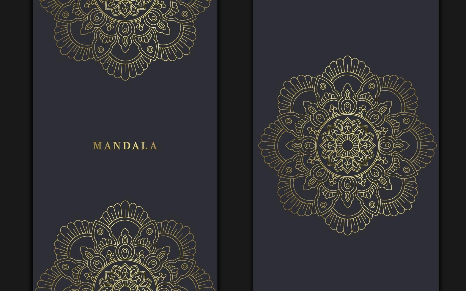 Floral and mandala ornamental decorative frame background luxury Premium Vector