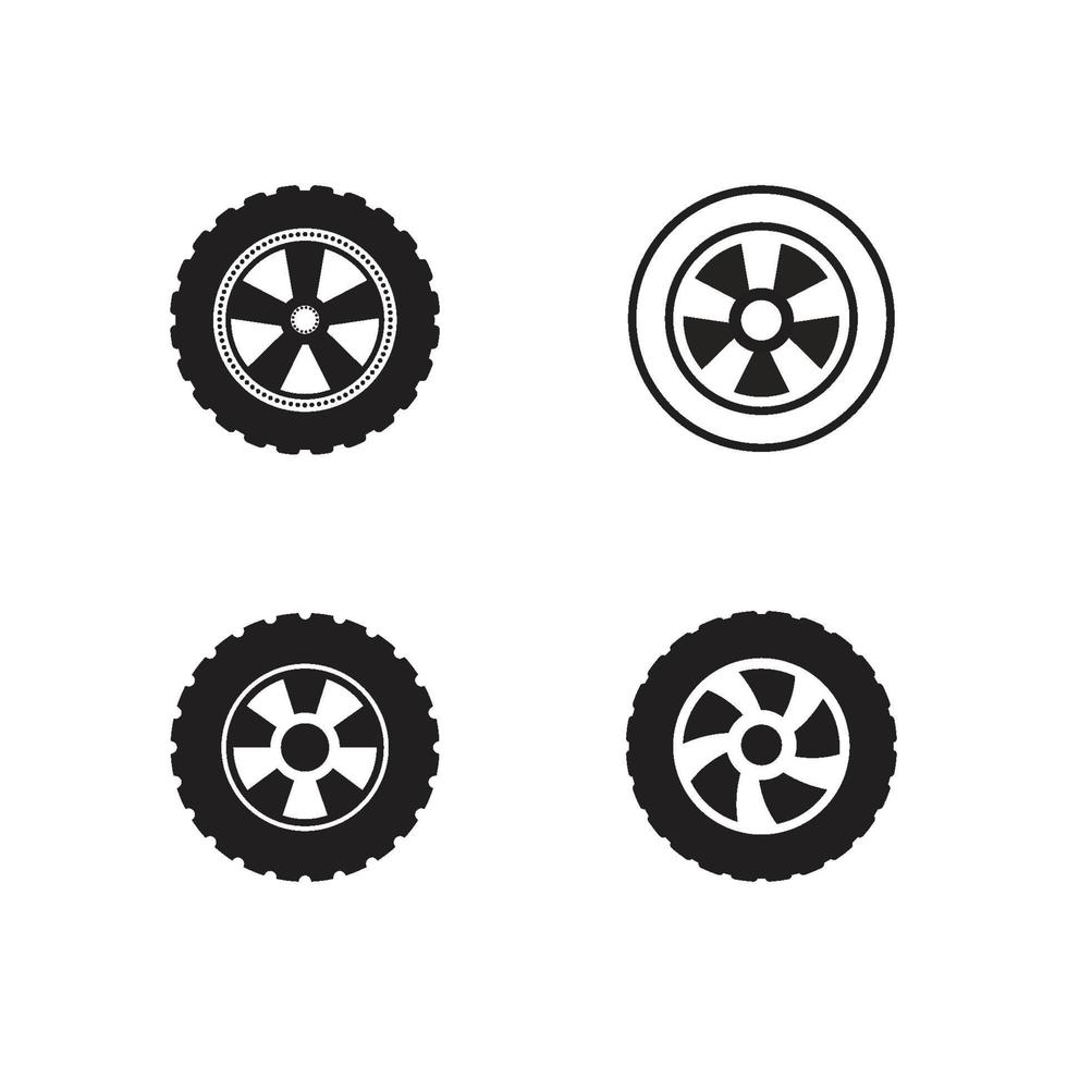 Car wheel icon logo vector