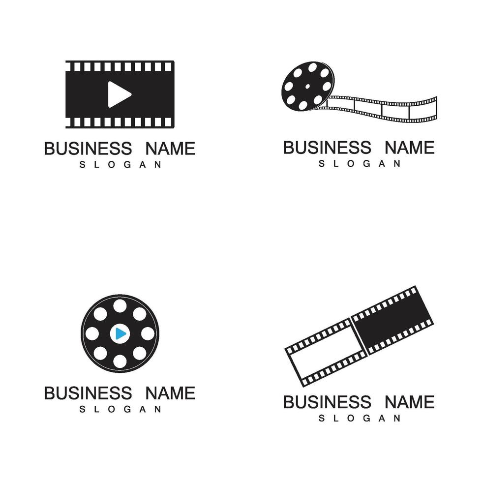 Filmstrip  logo and symbol vector