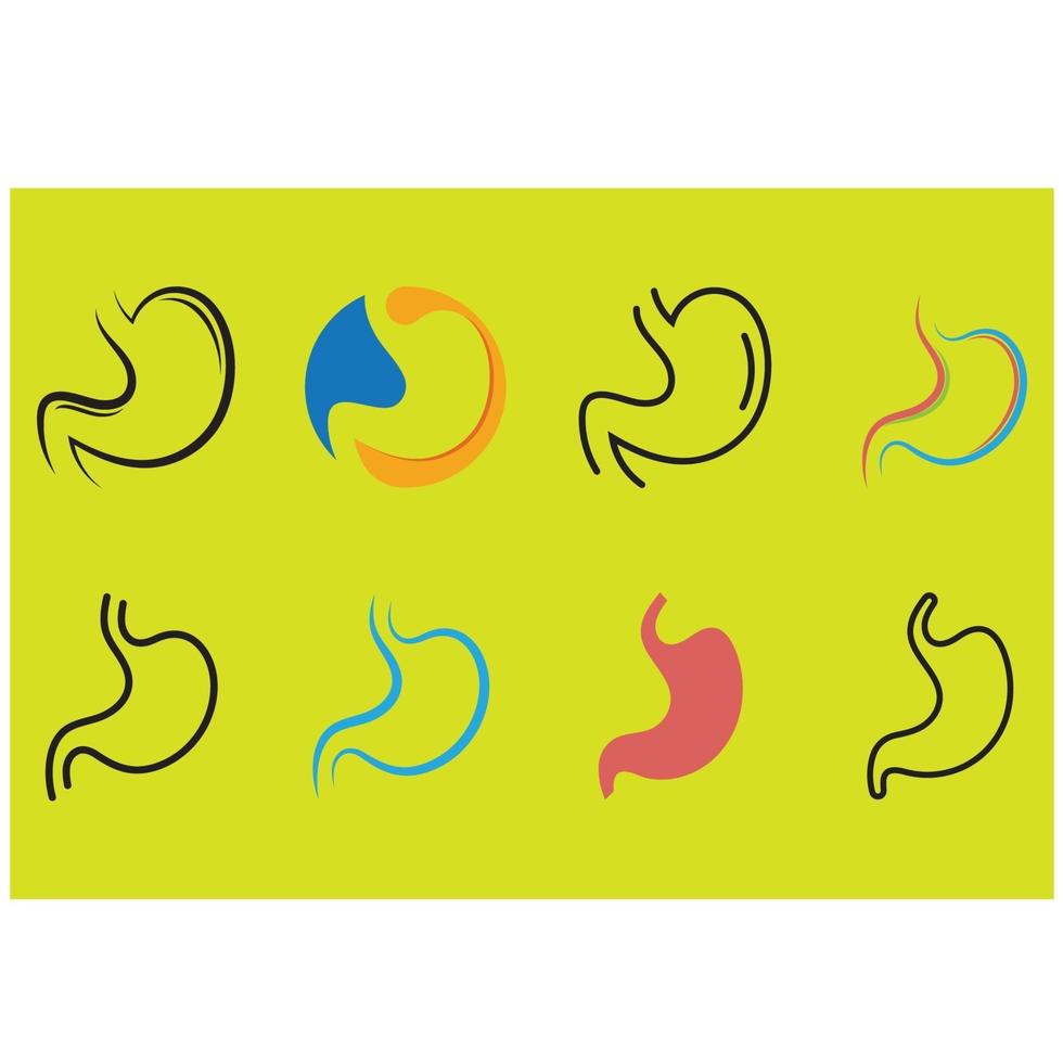 stomach care icon designs vector