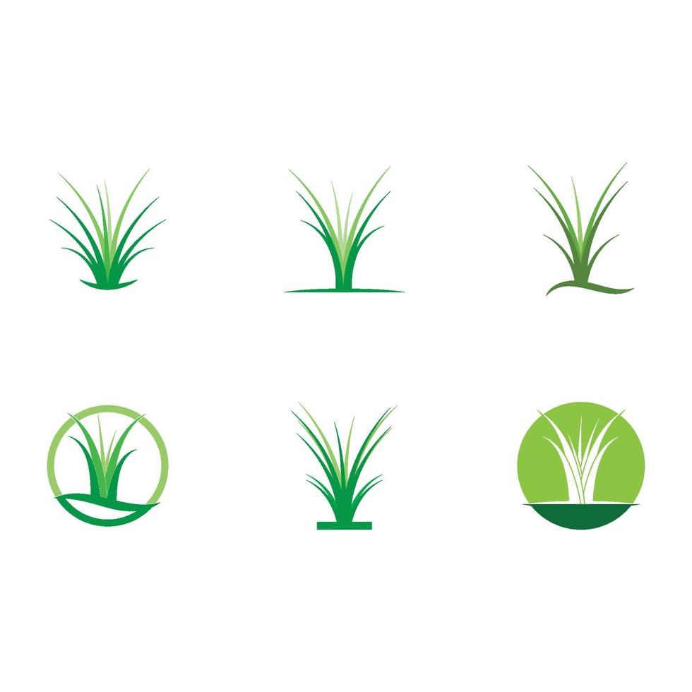 grass vector logo and symbol