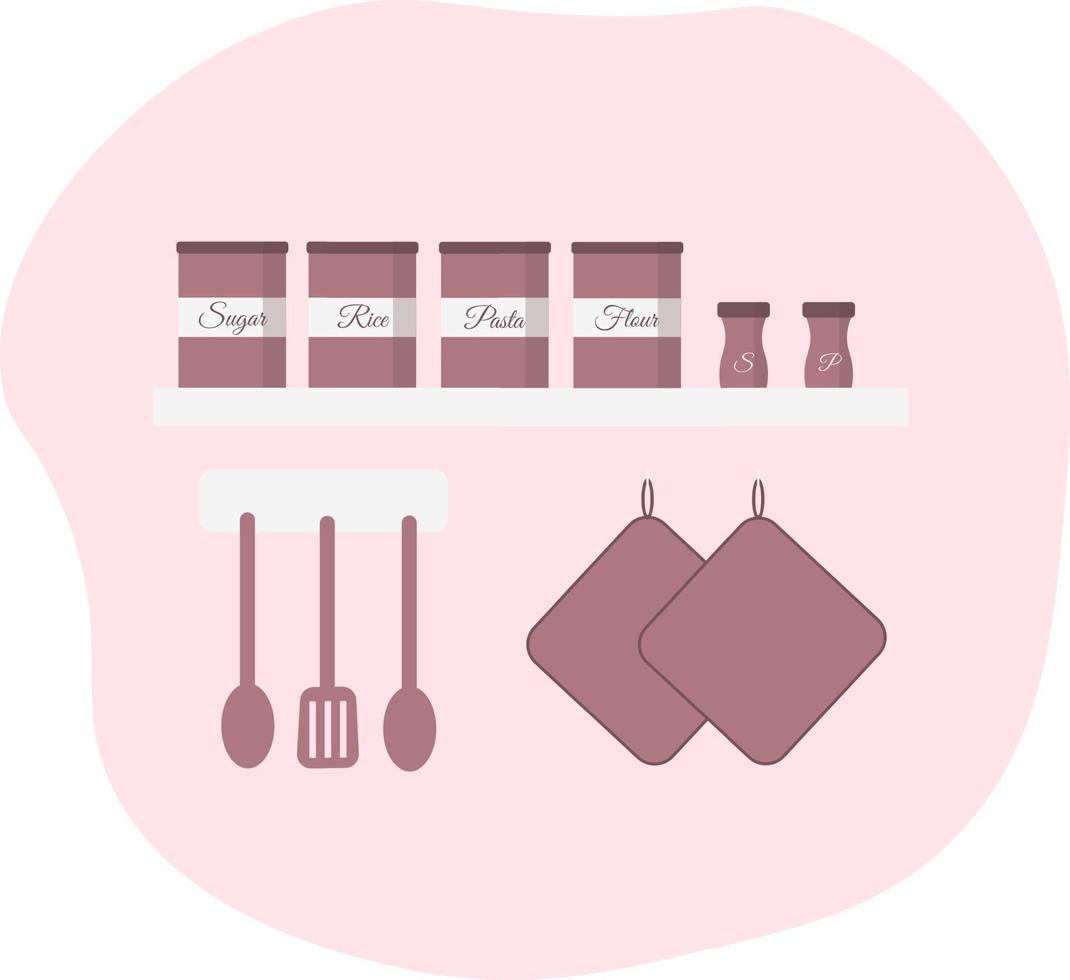 Kitchen utilities. Isolated flat illustration vector