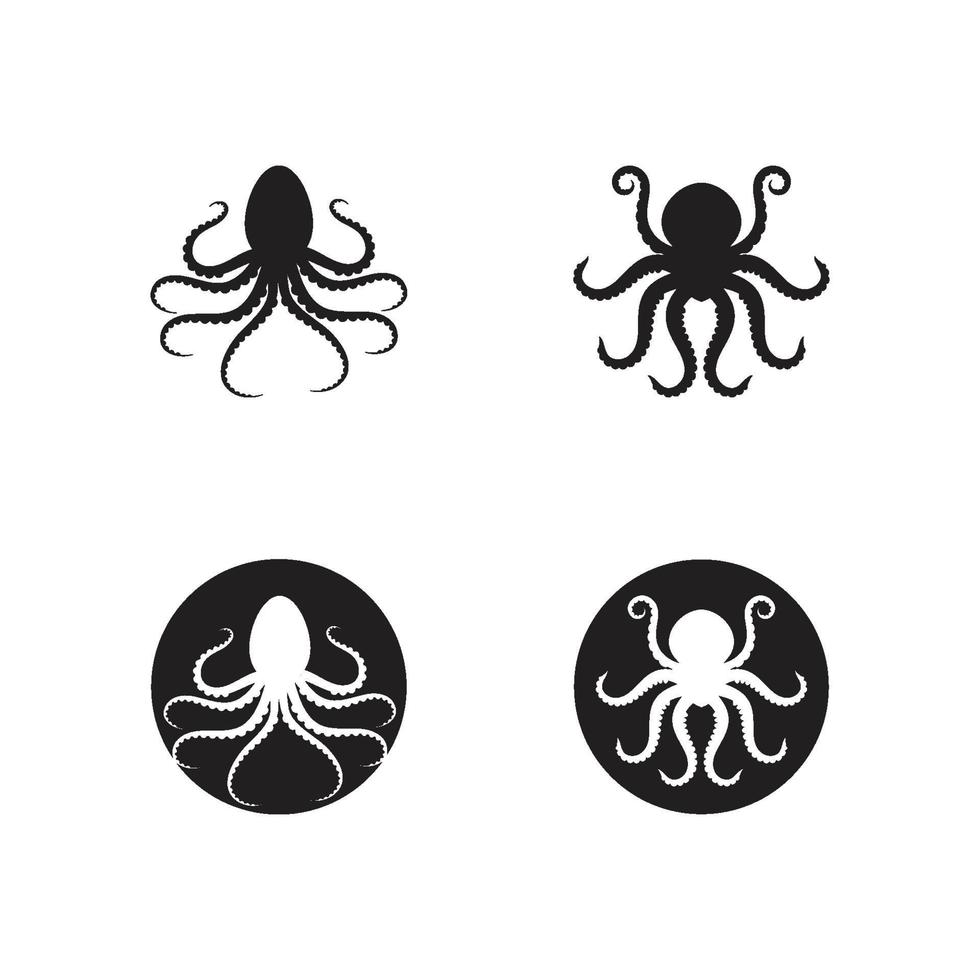 squid logo and symbol vector