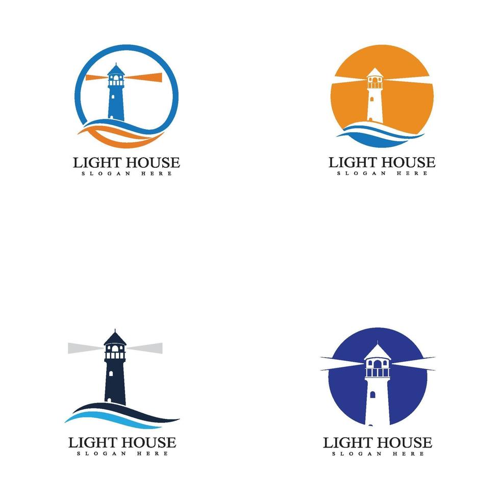 vector de logotipo y símbolo de faro