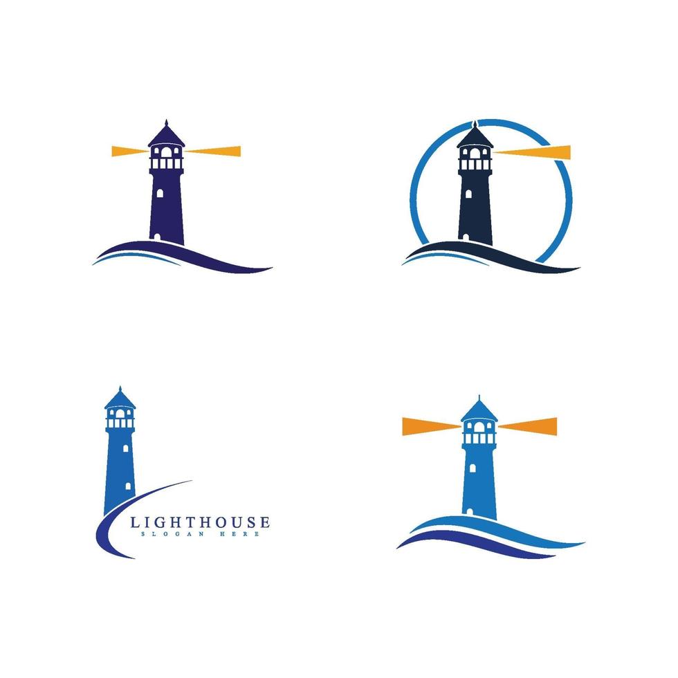 vector de logotipo y símbolo de faro