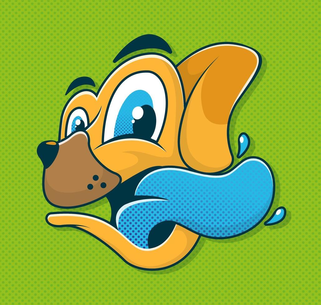 Funny dog vector illustration design. Cool print for t shirt