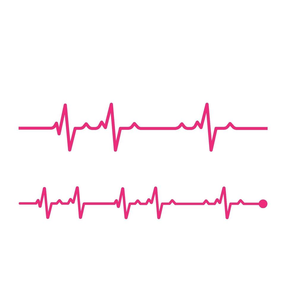 vector de logotipo y símbolo de latido del corazón