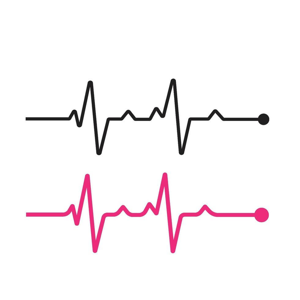 Heartbeat logo and symbol vector