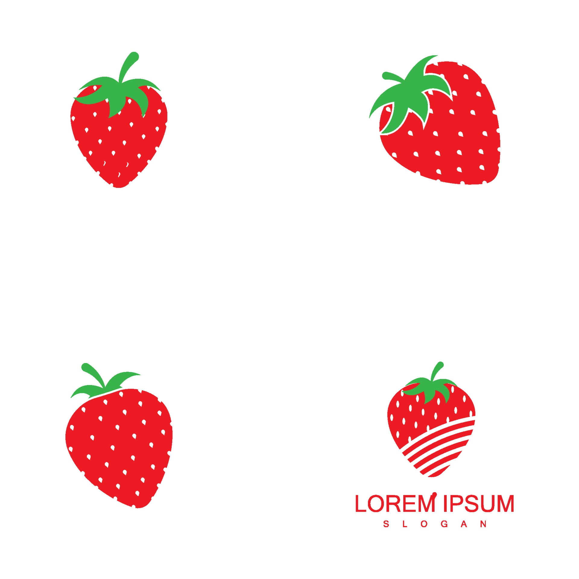 Strawberry logo and symbol vector 2144553 Vector Art at Vecteezy