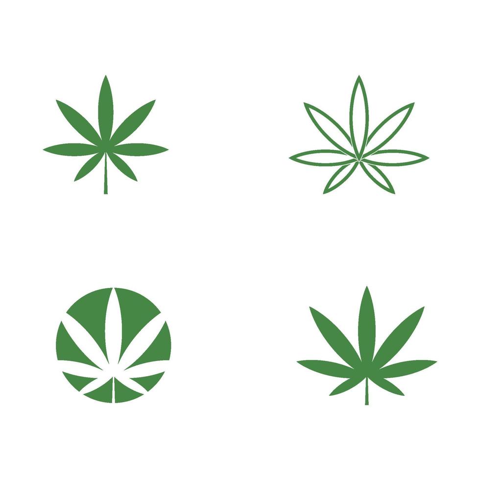vector de logotipo y símbolo de cannabis