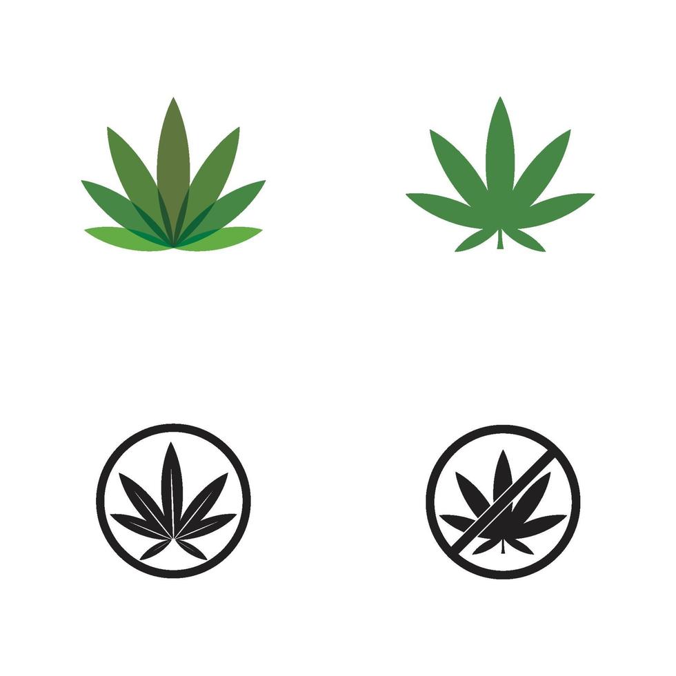 vector de logotipo y símbolo de cannabis