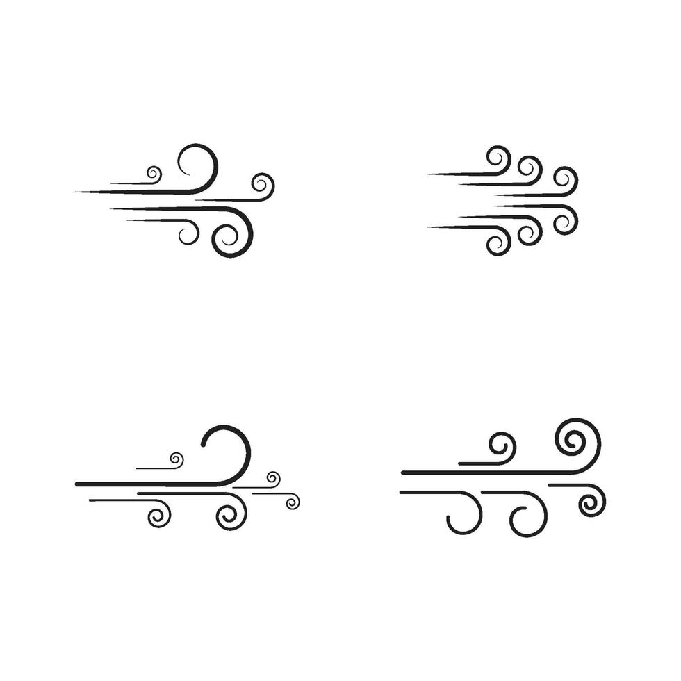 vector de logotipo y símbolo de viento