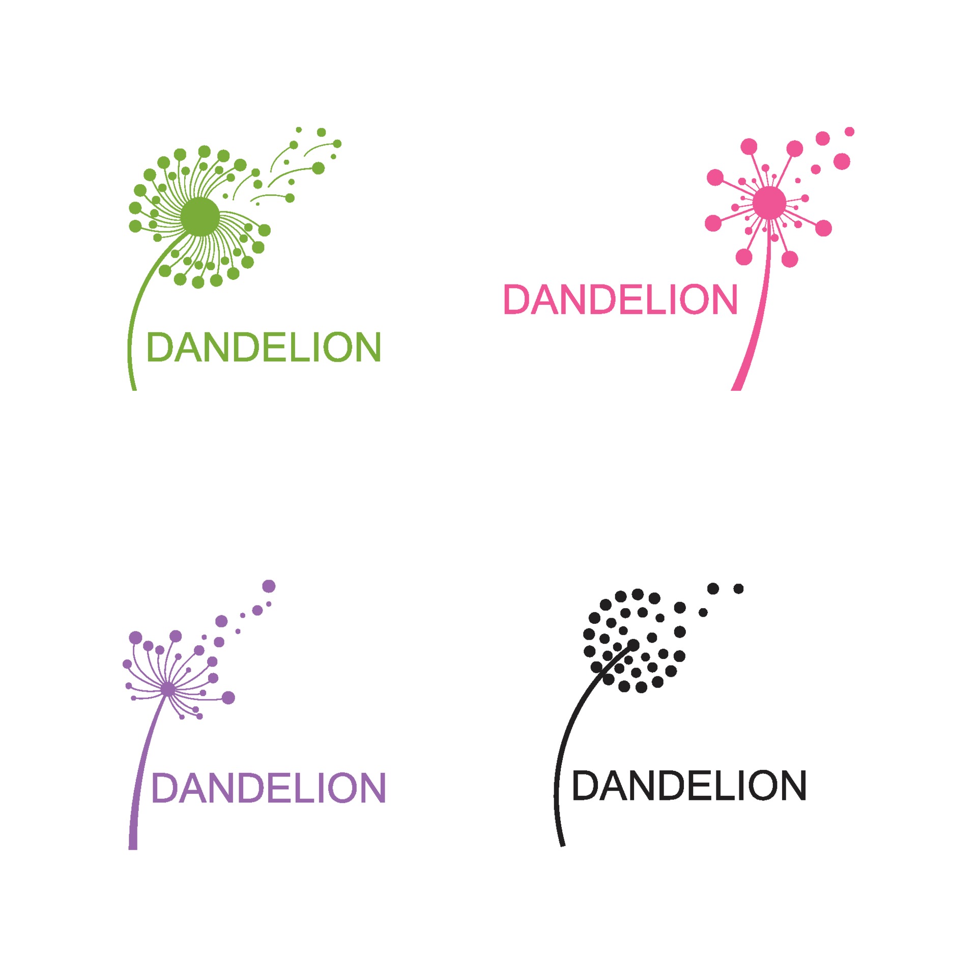 Dandelion logo and symbol vector 2144599 Vector Art at Vecteezy