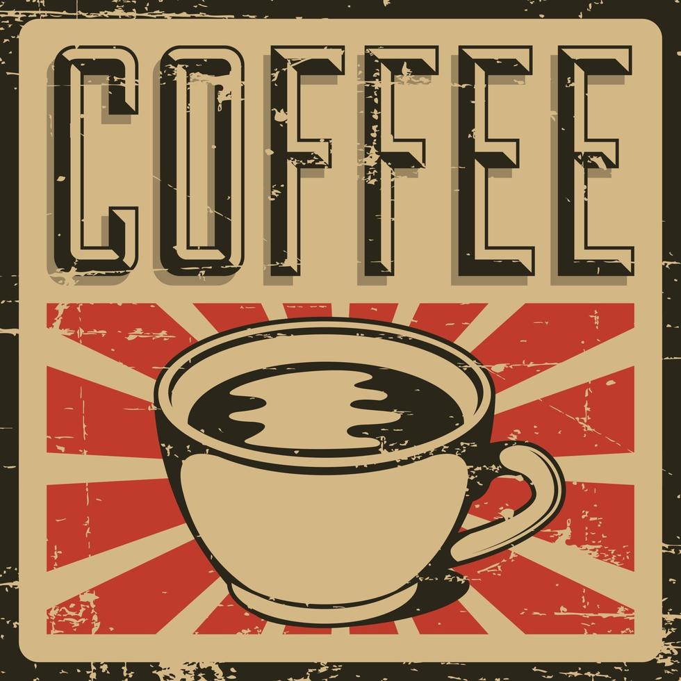 Coffee retro classic rustic vintage poster vector