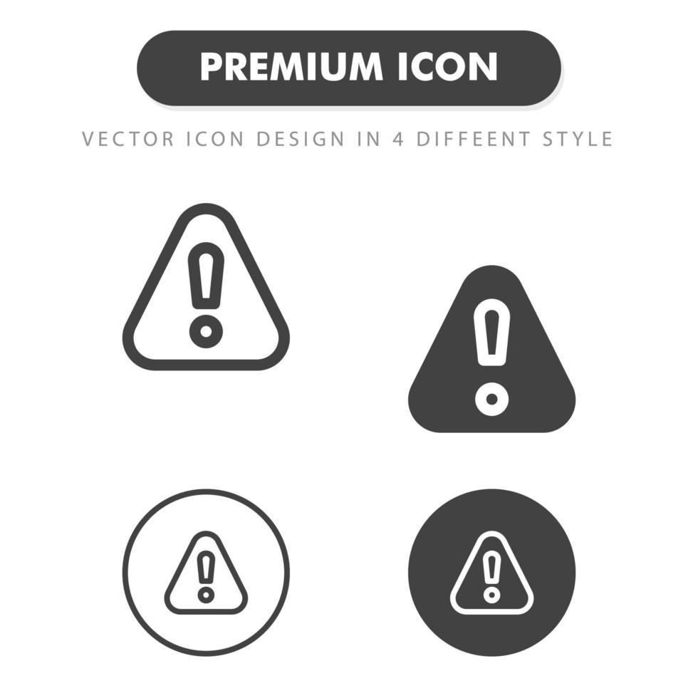 warning icon isolated on white background. for your web site design, logo, app, UI. Vector graphics illustration and editable stroke. EPS 10.