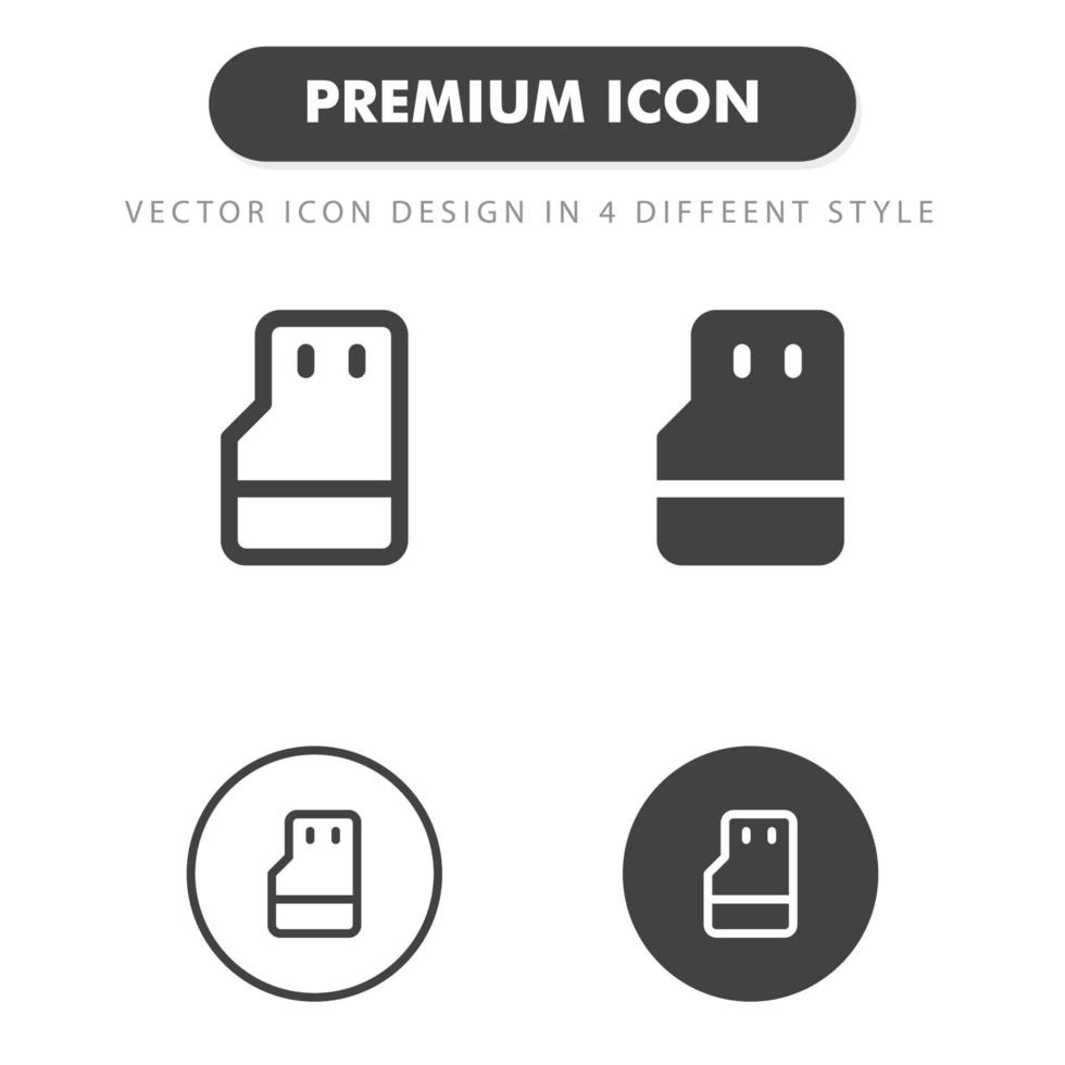 usb icon isolated on white background. for your web site design, logo, app, UI. Vector graphics illustration and editable stroke. EPS 10.