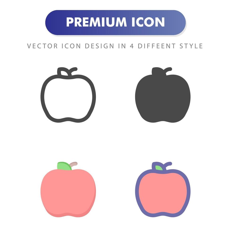 apple icon isolated on white background. for your web site design, logo, app, UI. Vector graphics illustration and editable stroke. EPS 10.