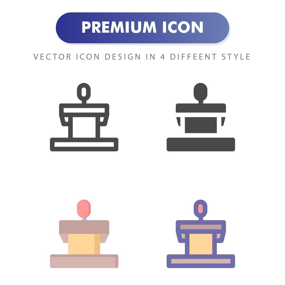 podium icon isolated on white background. for your web site design, logo, app, UI. Vector graphics illustration and editable stroke. EPS 10.