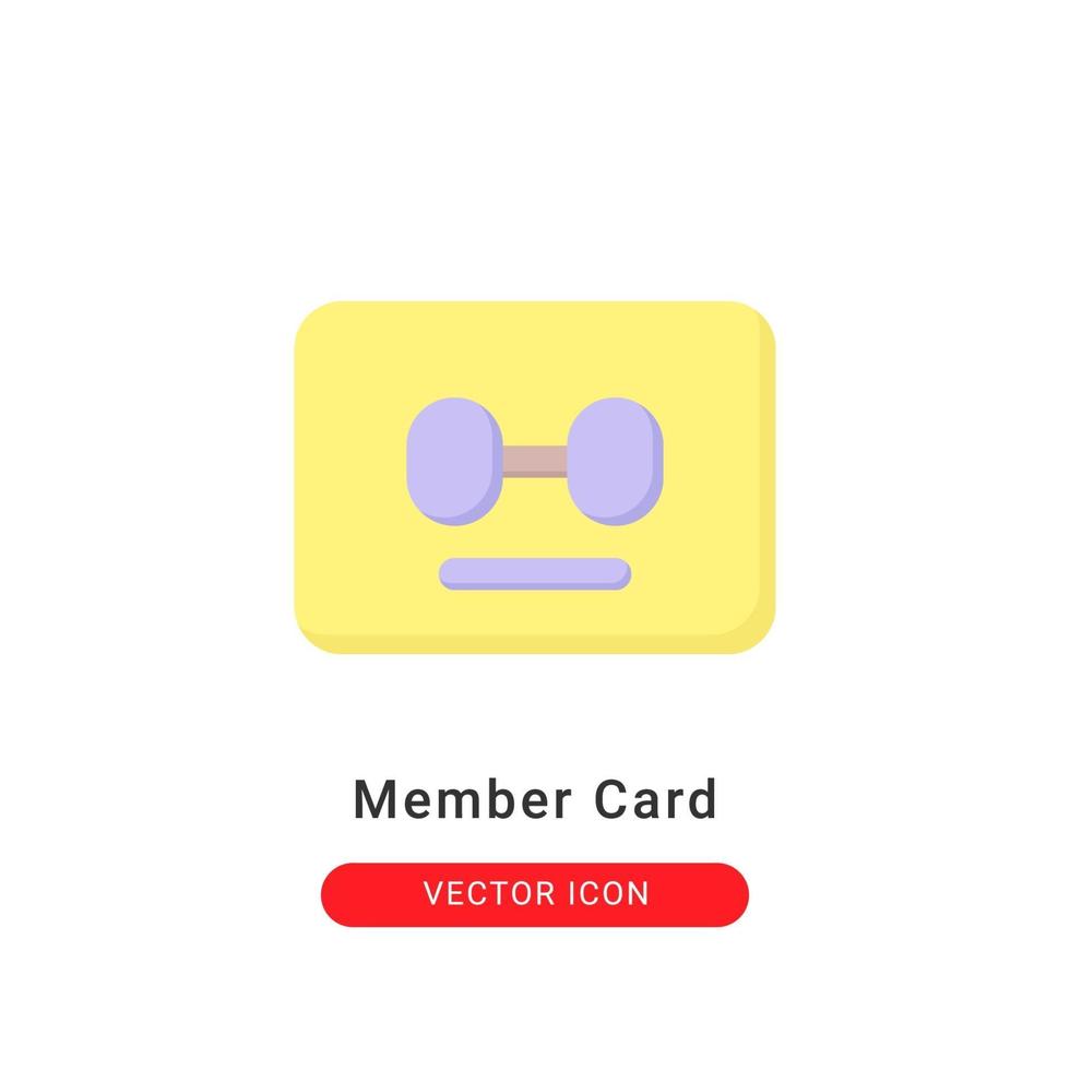 member card icon vector illustration. member card icon flat design.