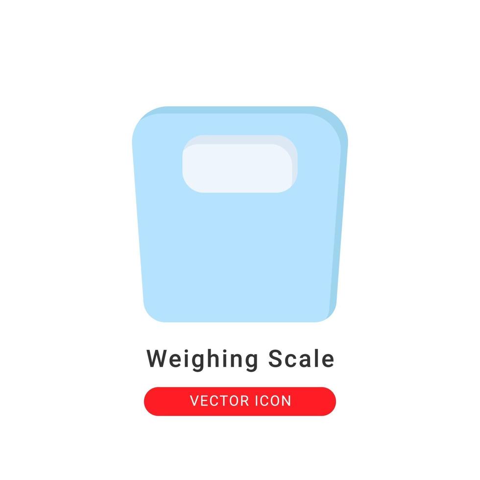 Ilustración de vector de icono de escala de peso. diseño plano del icono de escala de peso.