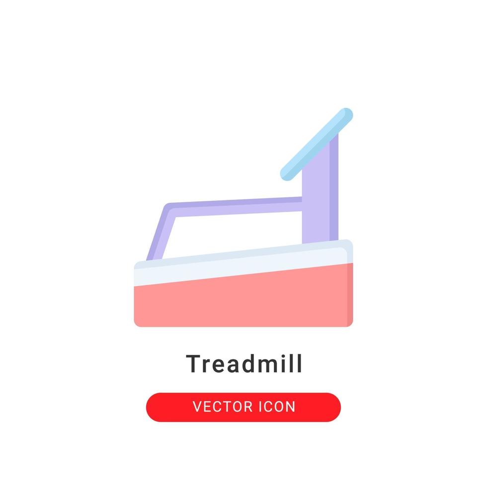 treadmill icon vector illustration. treadmill icon flat design.