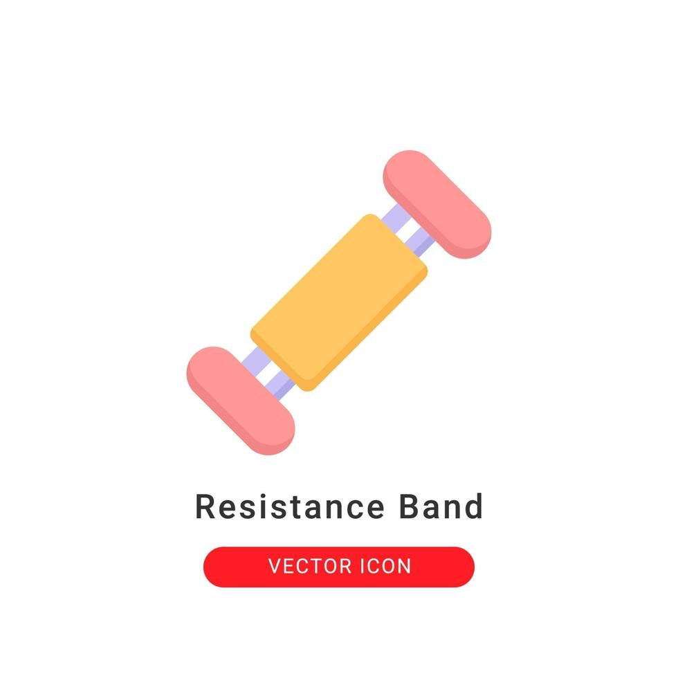 Ilustración de vector de icono de banda de resistencia. diseño plano del icono de banda de resistencia.