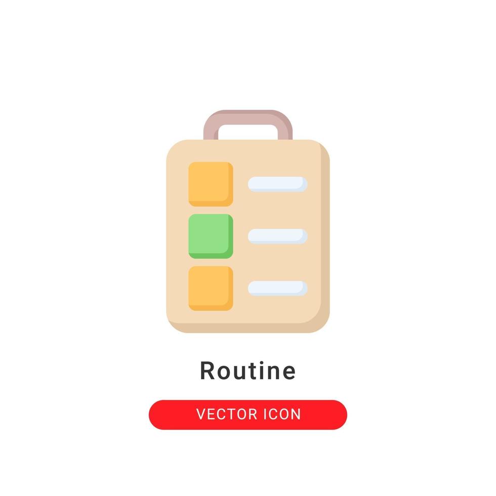 routine icon vector illustration. routine icon flat design.