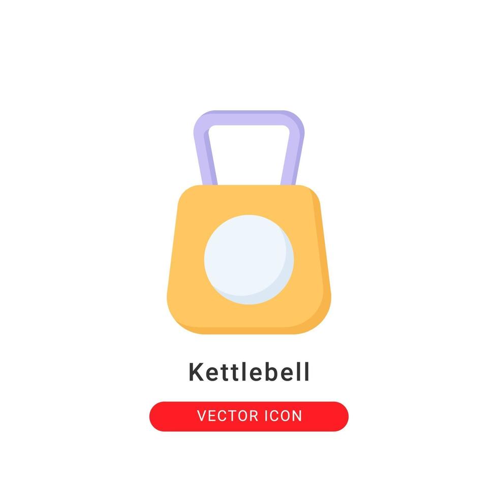 kettlebell icon vector illustration. kettlebell icon flat design.